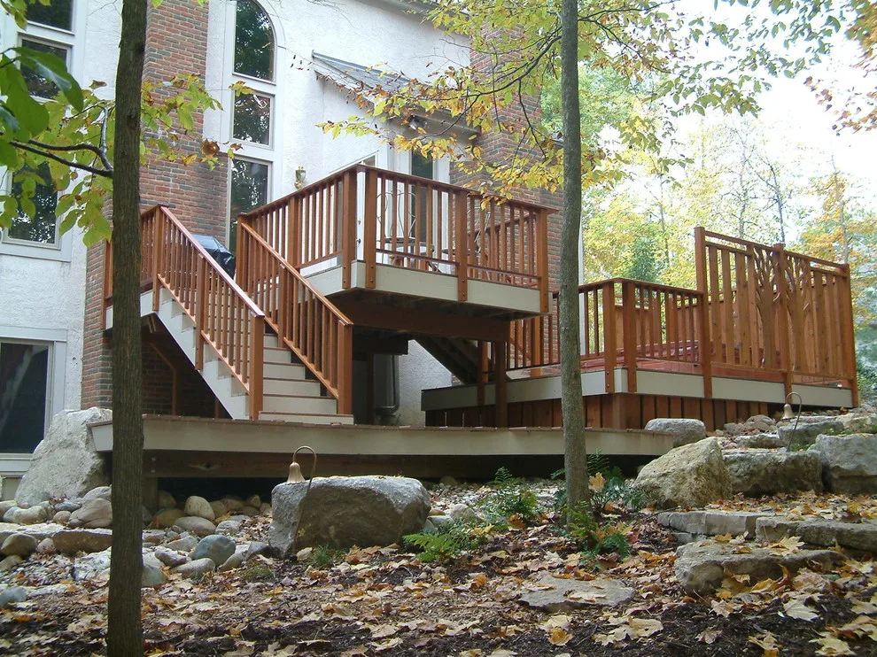 Tailored multi-tier deck featuring a hot tub by Norwegian Wood - Photo 3