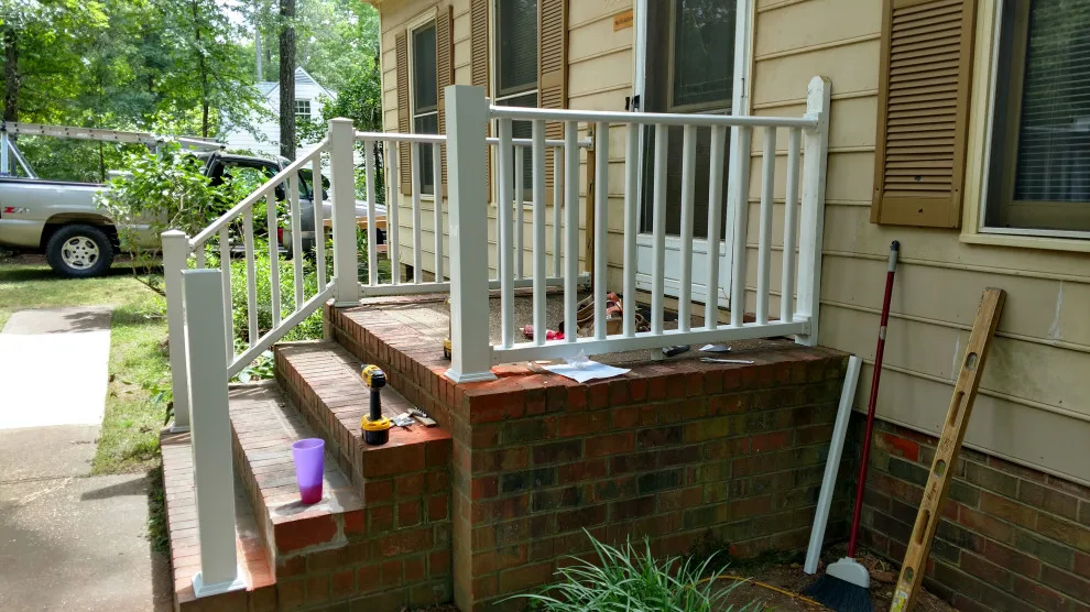 Installation of front porch railing by Danny R Ammons Jr Construction - Photo 4