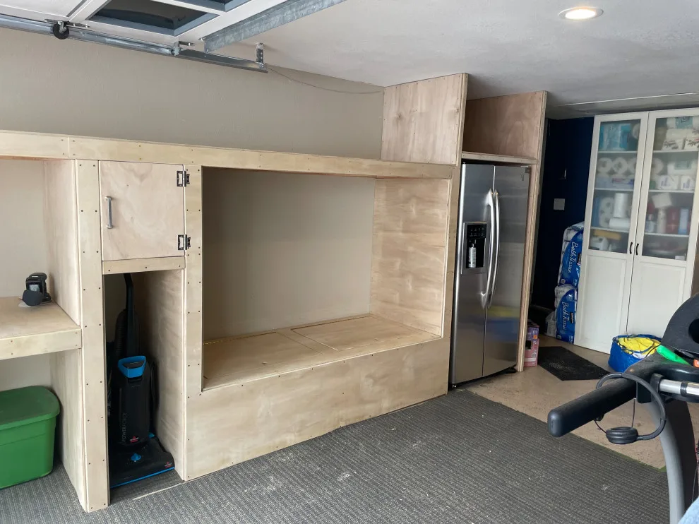 Garage Shelving with Integrated Bed by David Bullene Designs - Photo 11