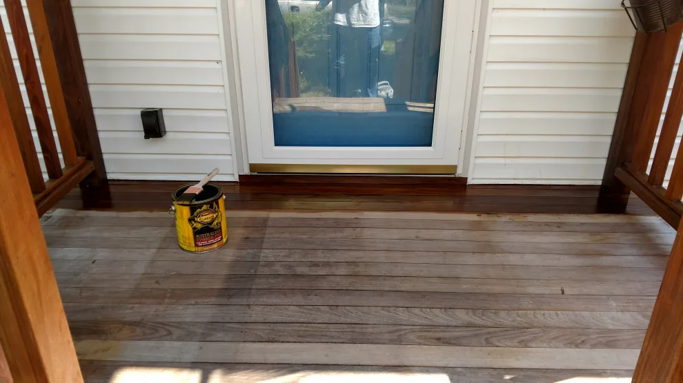 New Kent porch staining project by Danny R Ammons Jr Construction - Photo 4