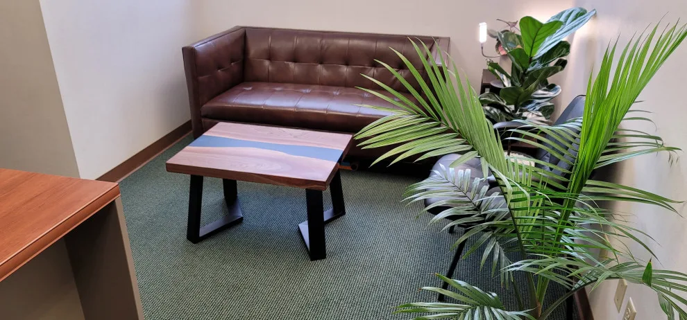 Blue Resin River Walnut Coffee Table by The Ole Wood Shack - Photo 3