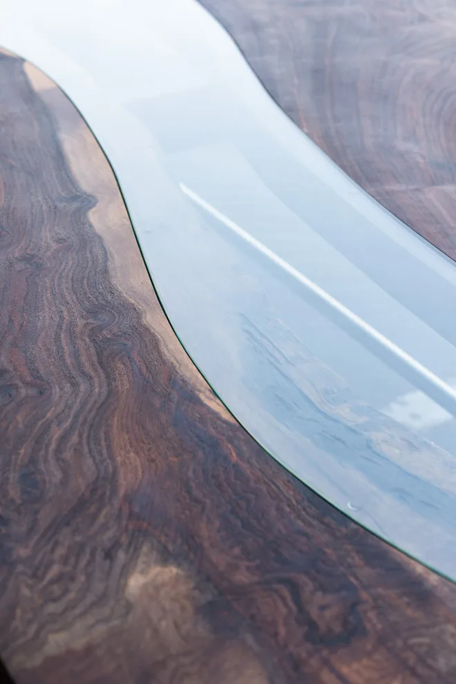 River Table with Walnut Slab by Santa Cruz Timber Works - Photo 13