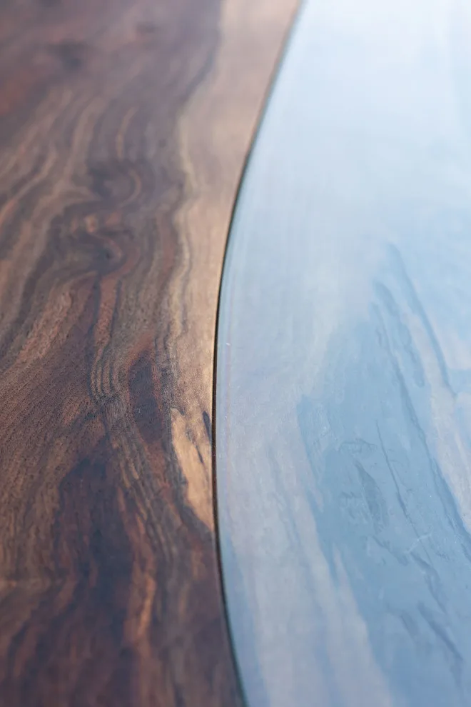 River Table with Walnut Slab by Santa Cruz Timber Works - Photo 8