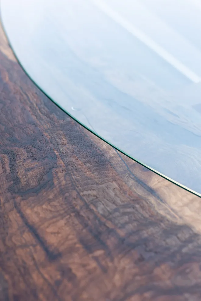 River Table with Walnut Slab by Santa Cruz Timber Works - Photo 2
