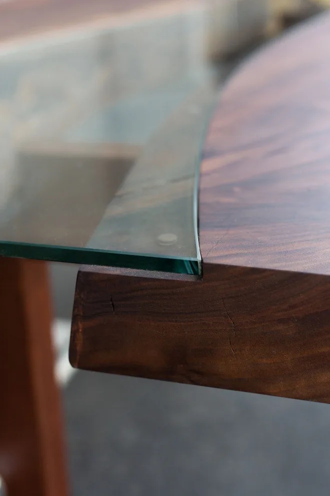 River Table with Walnut Slab by Santa Cruz Timber Works - Photo 4