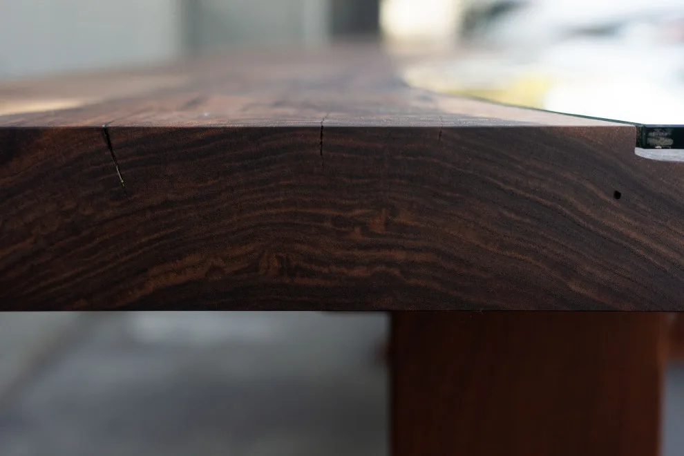 River Table with Walnut Slab by Santa Cruz Timber Works - Photo 5