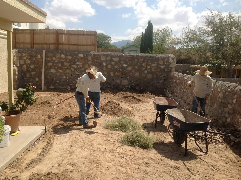 Affordable Rainbow Rock Beds with Brick by Abescape Landscaping & Irrigation - Photo 4