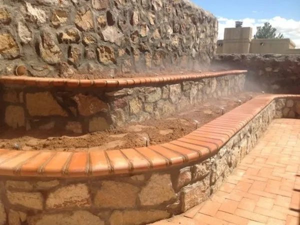 Affordable Rainbow Rock Beds with Brick by Abescape Landscaping & Irrigation - Photo 3