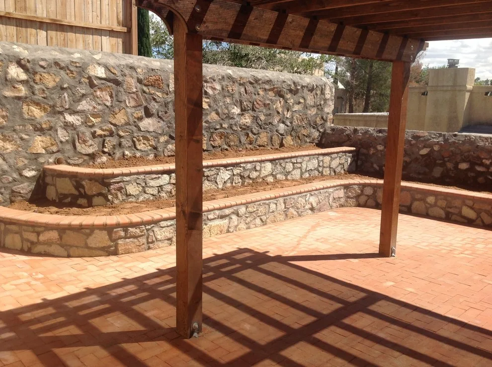 Affordable Rainbow Rock Beds with Brick by Abescape Landscaping & Irrigation - Photo 7