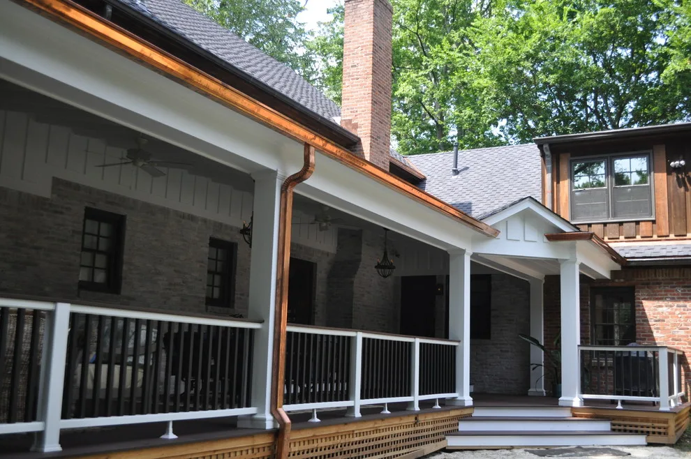 Enclosed Composite Deck with Elegant Outdoor Fireplace by Covenant Pool And Landscape - Photo 14
