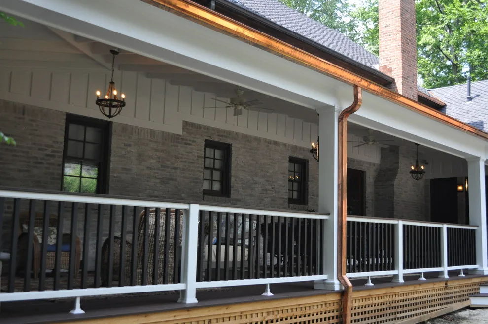 Enclosed Composite Deck with Elegant Outdoor Fireplace by Covenant Pool And Landscape - Photo 13