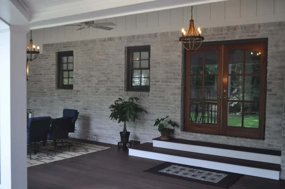 Enclosed Composite Deck with Elegant Outdoor Fireplace by Covenant Pool And Landscape - Photo 17
