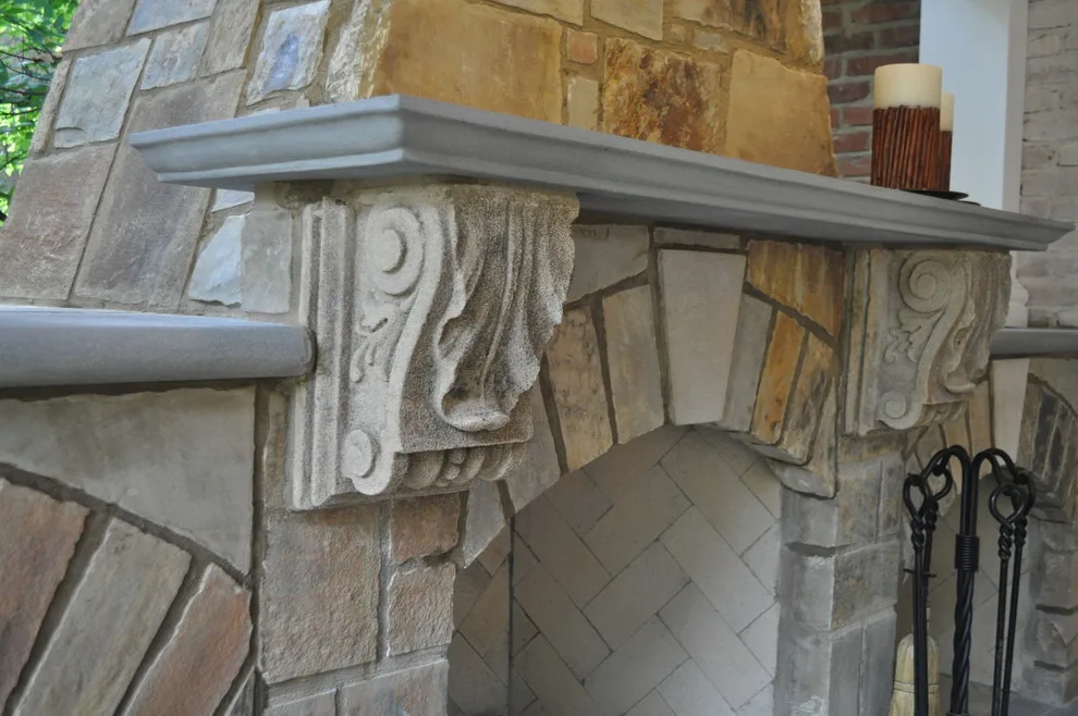Enclosed Composite Deck with Elegant Outdoor Fireplace by Covenant Pool And Landscape - Photo 2