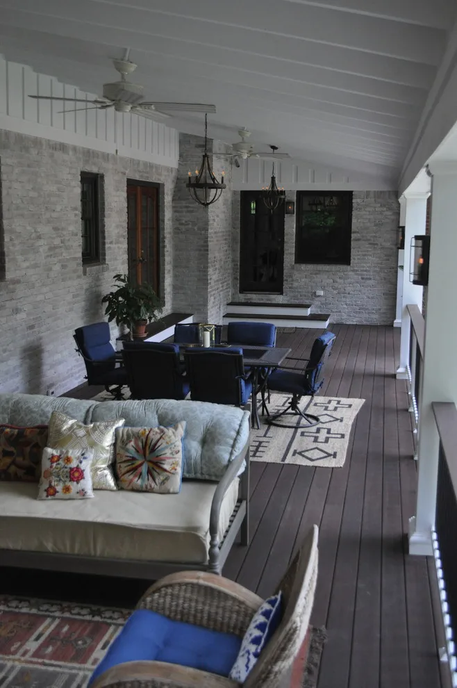 Enclosed Composite Deck with Elegant Outdoor Fireplace by Covenant Pool And Landscape - Photo 8