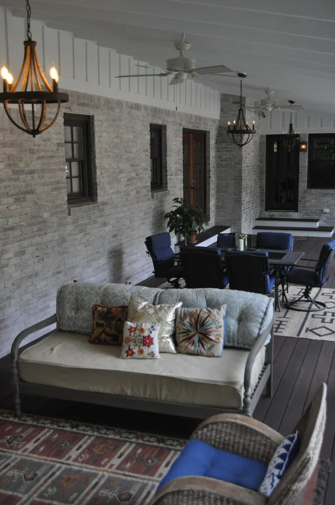 Enclosed Composite Deck with Elegant Outdoor Fireplace by Covenant Pool And Landscape - Photo 19