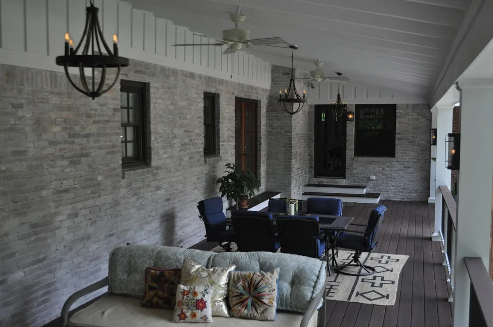 Enclosed Composite Deck with Elegant Outdoor Fireplace by Covenant Pool And Landscape - Photo 12