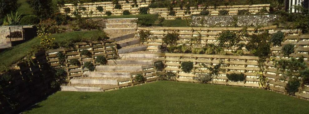Eco-friendly structural retaining wall by English Landscape LLC - Photo 5