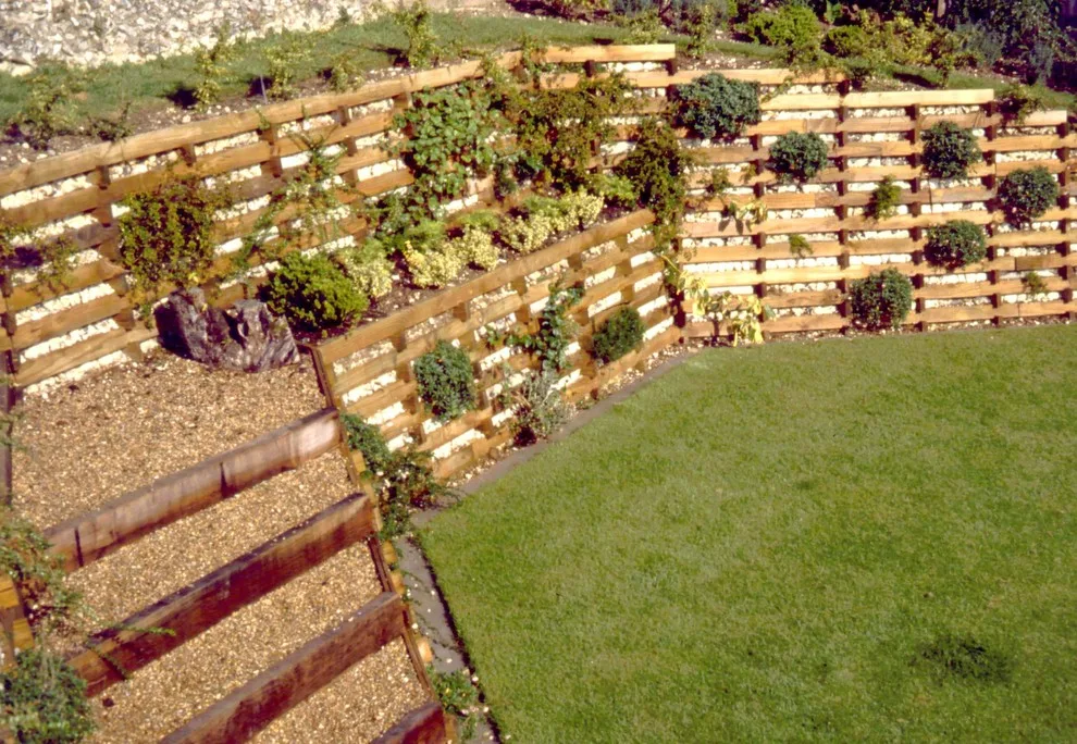 Eco-friendly structural retaining wall by English Landscape LLC - Photo 3