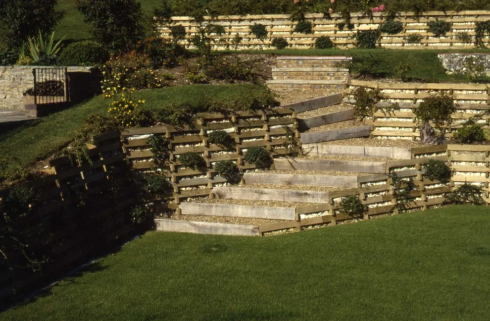 Eco-friendly structural retaining wall by English Landscape LLC - Photo 2