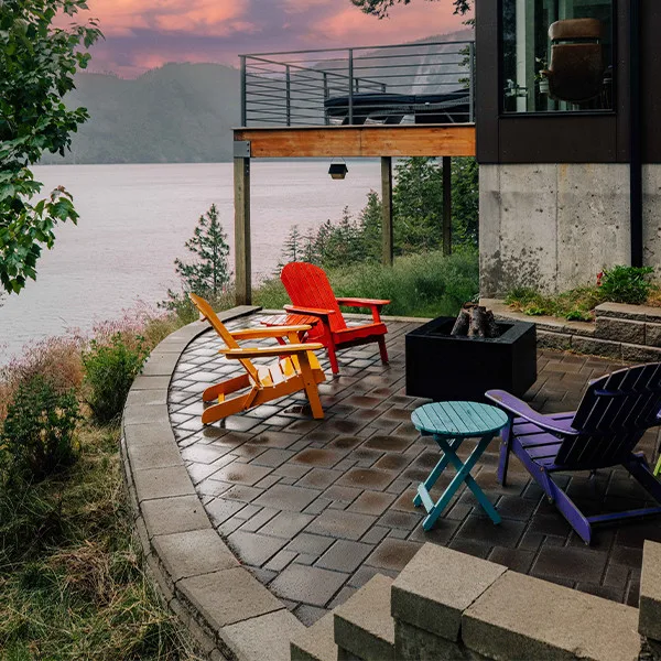 Patio on the hillside with a scenic view by Cross Creek Landscape Design + Build - Photo 6