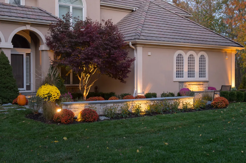 Kowalik Front Entryway with Fountain by Maverick Landscaping, Porch And Patio - Photo 39