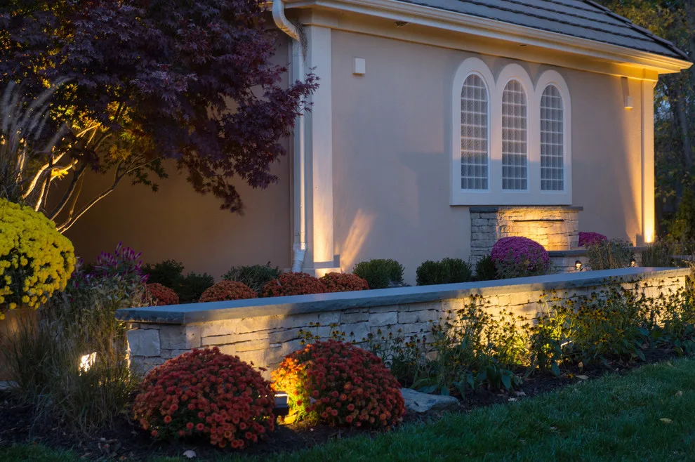 Kowalik Front Entryway with Fountain by Maverick Landscaping, Porch And Patio - Photo 64