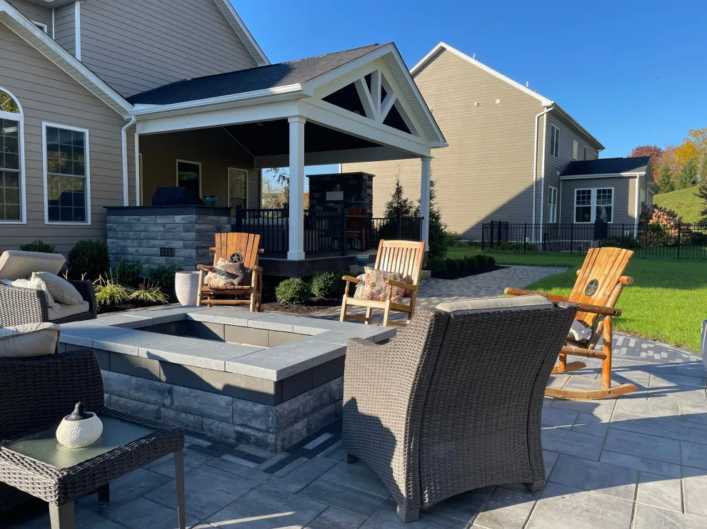 Outdoor Living Space and Firepit by Cedar Creek Design - Photo 12