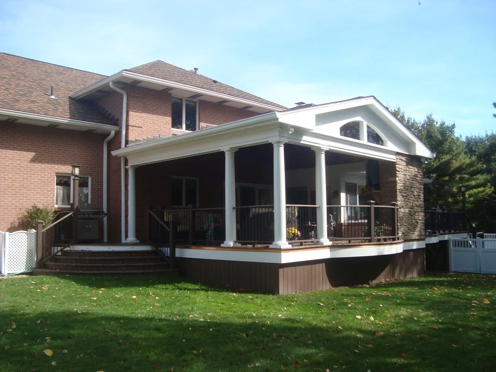 Greensberg Deck, Pavilion, Fireplace, and Spa Area by Karl Steinmetz Landscape Architect - Photo 6