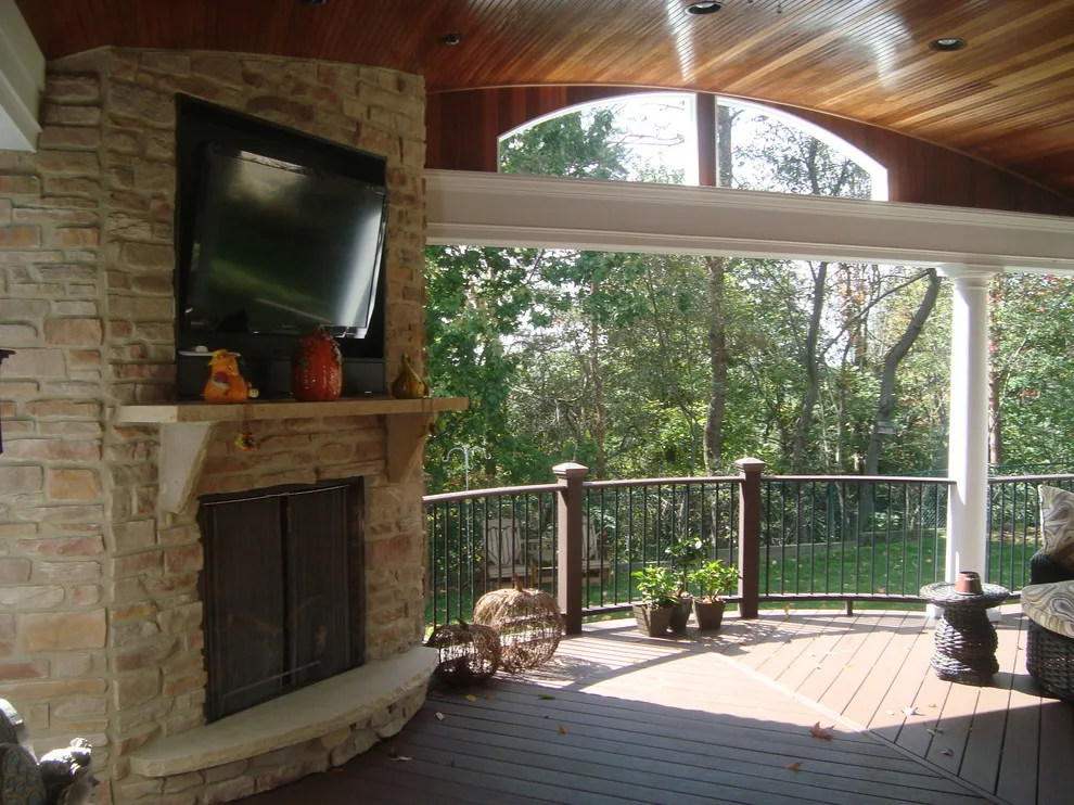 Greensberg Deck, Pavilion, Fireplace, and Spa Area by Karl Steinmetz Landscape Architect - Photo 7