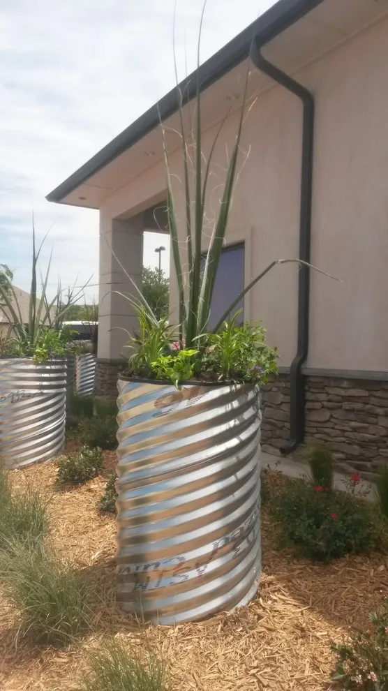 Metal Flower Pipe Planters by Austex Landscape - Photo 2
