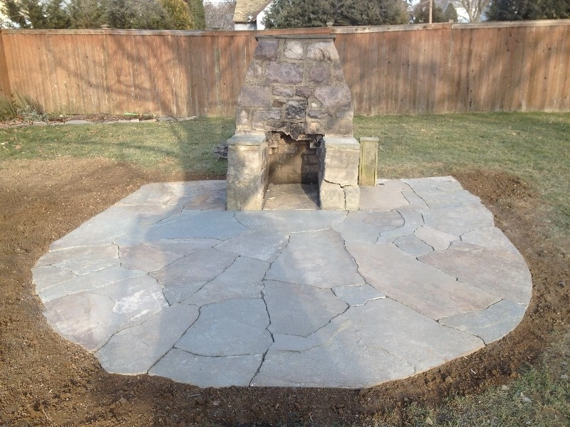 Flagstone Patio around Fireplace by Christopher A. Zeek LandscapeDesign&Construction - Photo 5