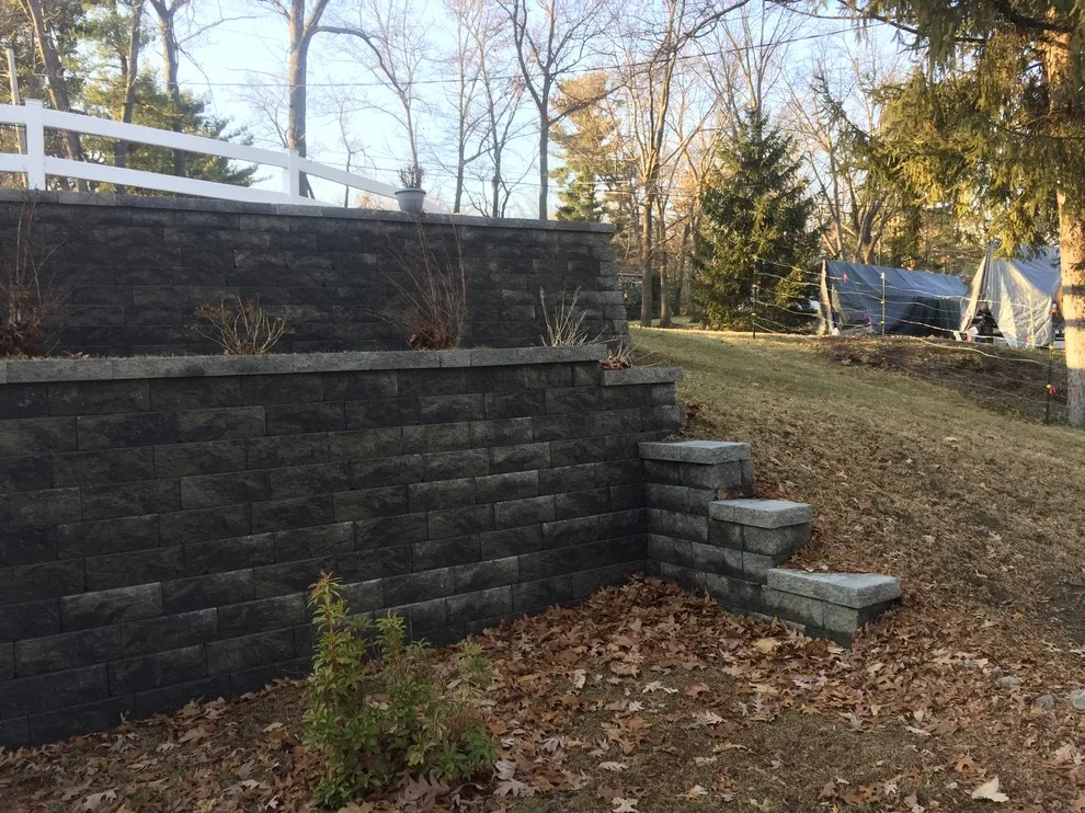 Substitution of Layered Segmented Concrete Block Retaining Wall by Arborcare Landscape Services & Products, LLC. - Photo 14