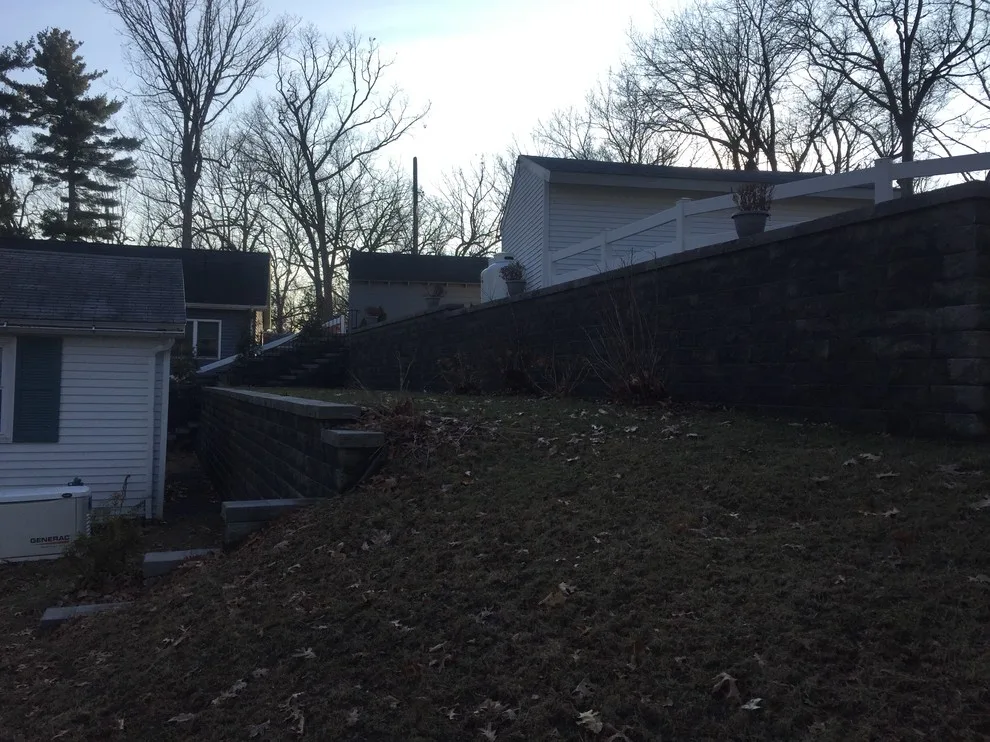 Substitution of Layered Segmented Concrete Block Retaining Wall by Arborcare Landscape Services & Products, LLC. - Photo 6