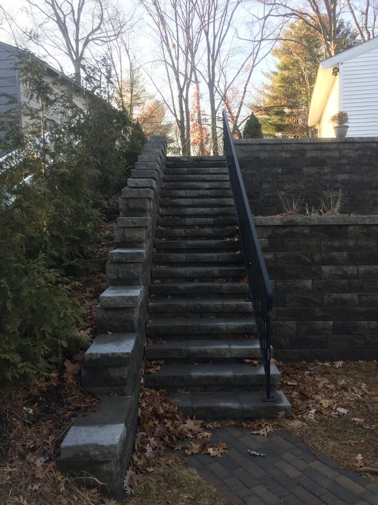 Substitution of Layered Segmented Concrete Block Retaining Wall by Arborcare Landscape Services & Products, LLC. - Photo 2