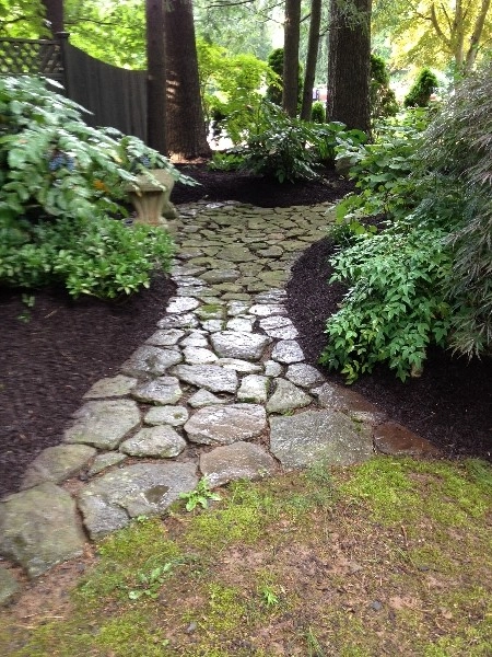 Yardley Landscape with Fieldstone walls and path by Christopher A. Zeek LandscapeDesign&Construction - Photo 4
