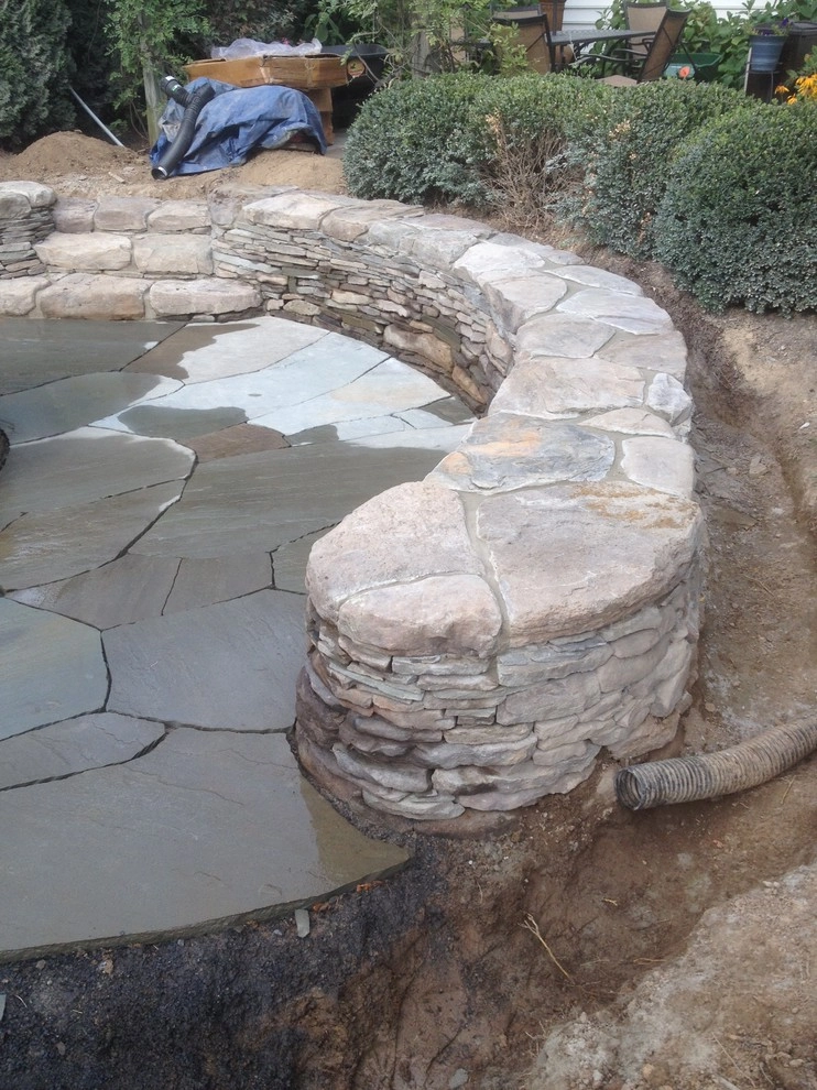 Flagstone and Fieldstone Firepit by Christopher A. Zeek LandscapeDesign&Construction - Photo 6