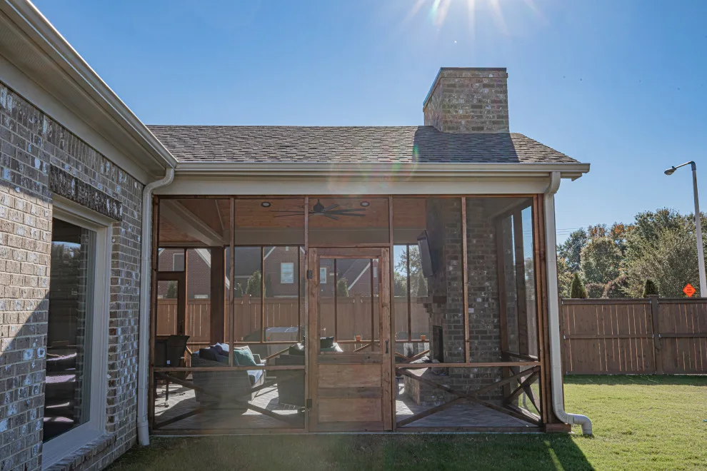 Porch with Fireplace Installation in Collierville, TN by Covenant Pool And Landscape - Photo 7