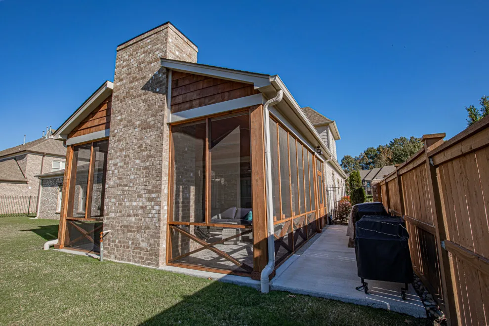 Porch with Fireplace Installation in Collierville, TN by Covenant Pool And Landscape - Photo 8