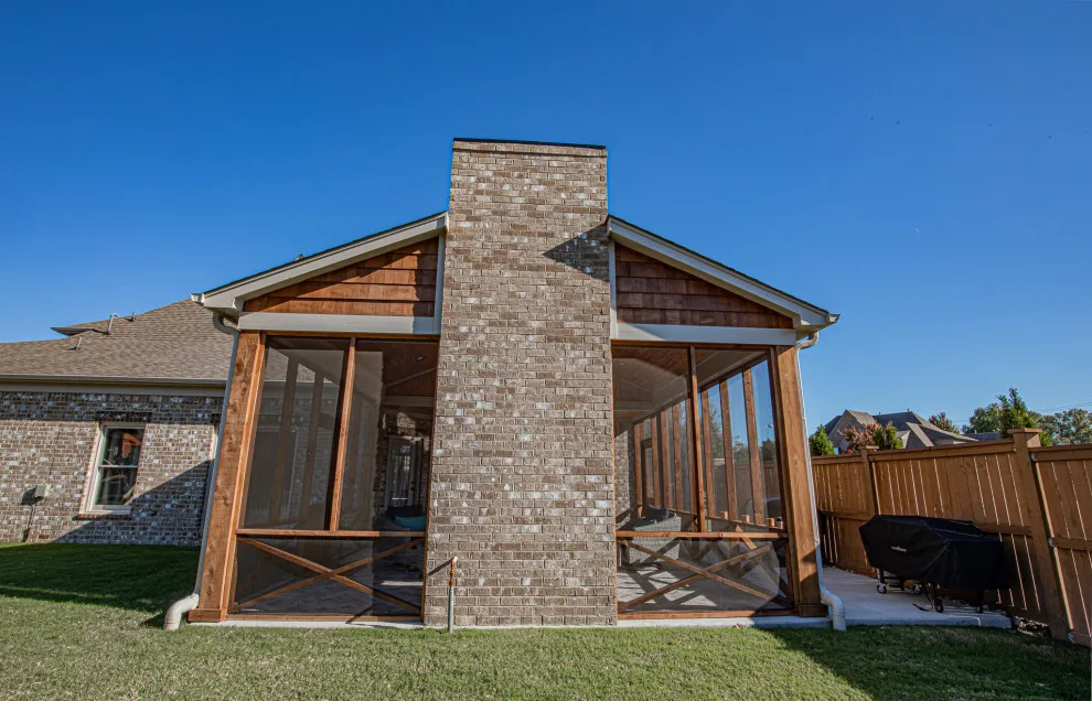 Porch with Fireplace Installation in Collierville, TN by Covenant Pool And Landscape - Photo 5