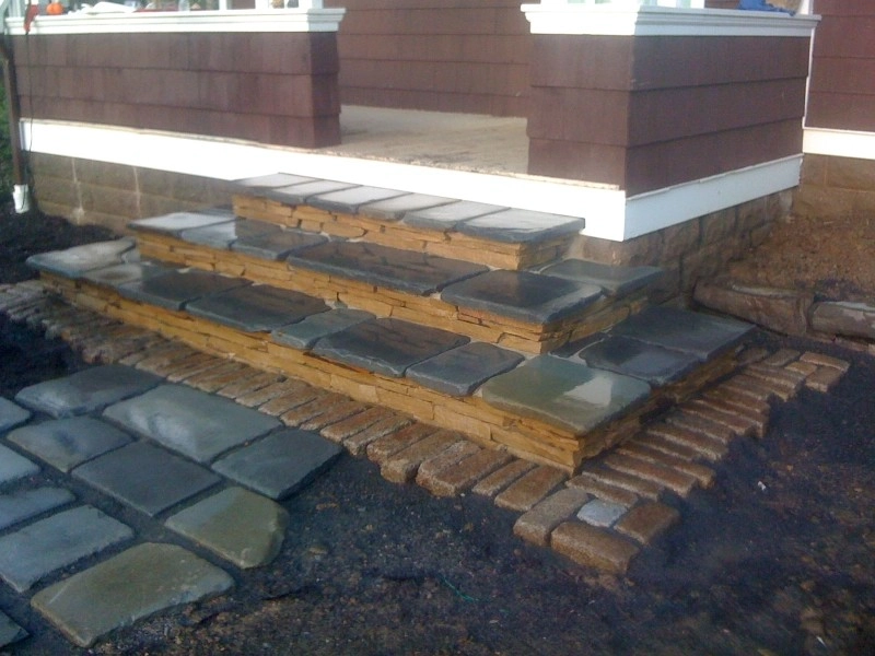 Craftsman Cottage with Tumbled Bluestone Stairs by Christopher A. Zeek LandscapeDesign&Construction - Photo 2