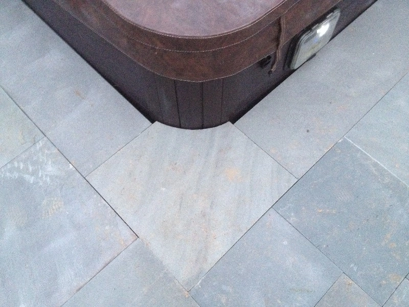 Composite Deck and Bluestone Terrace with Sunken Hottub by Christopher A. Zeek LandscapeDesign&Construction - Photo 3