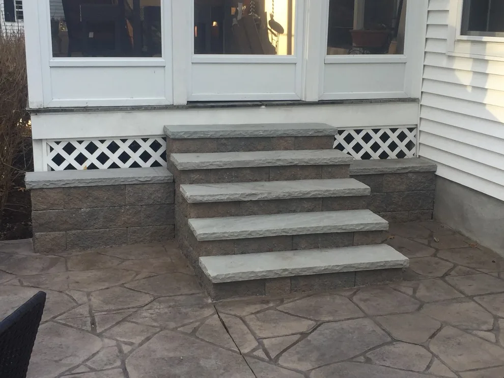 Concrete Patio with Fire Pit and Steps by Arborcare Landscape Services & Products, LLC. - Photo 3