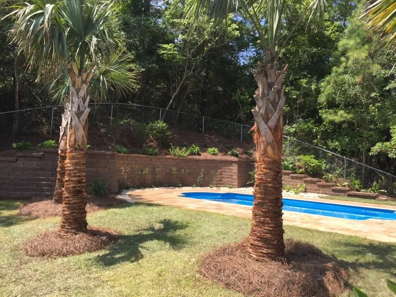 Retaining Wall and Landscaping for Travertine Pool Deck by Yardworks, Inc. - Photo 6