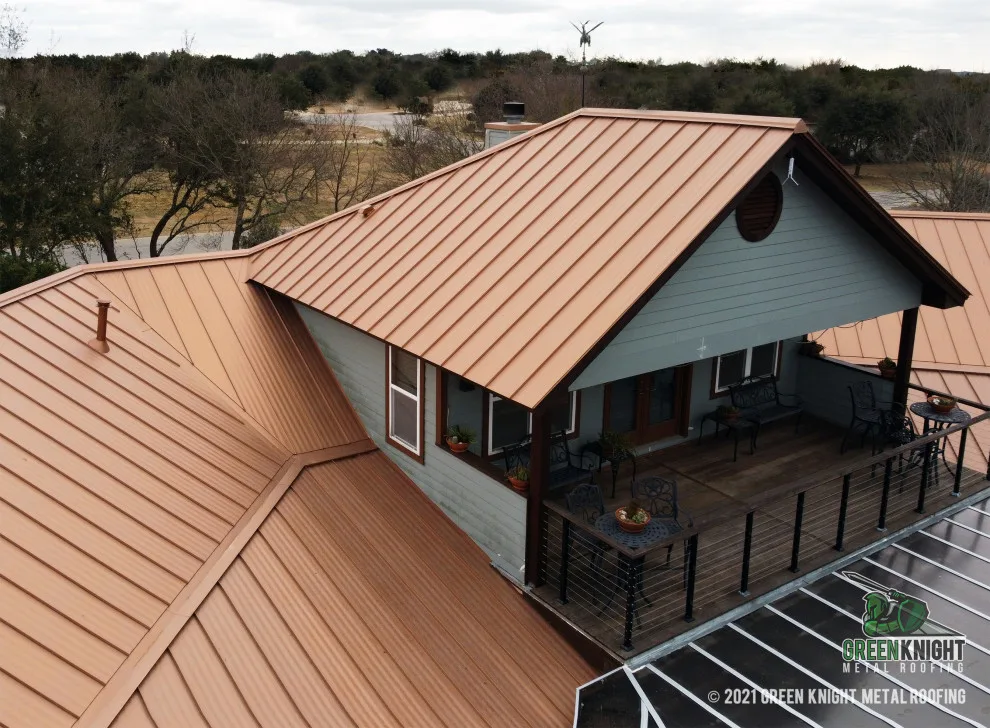 Copper-Ten Raw Standing Seam by Green Knight Metal Roofing - Photo 6