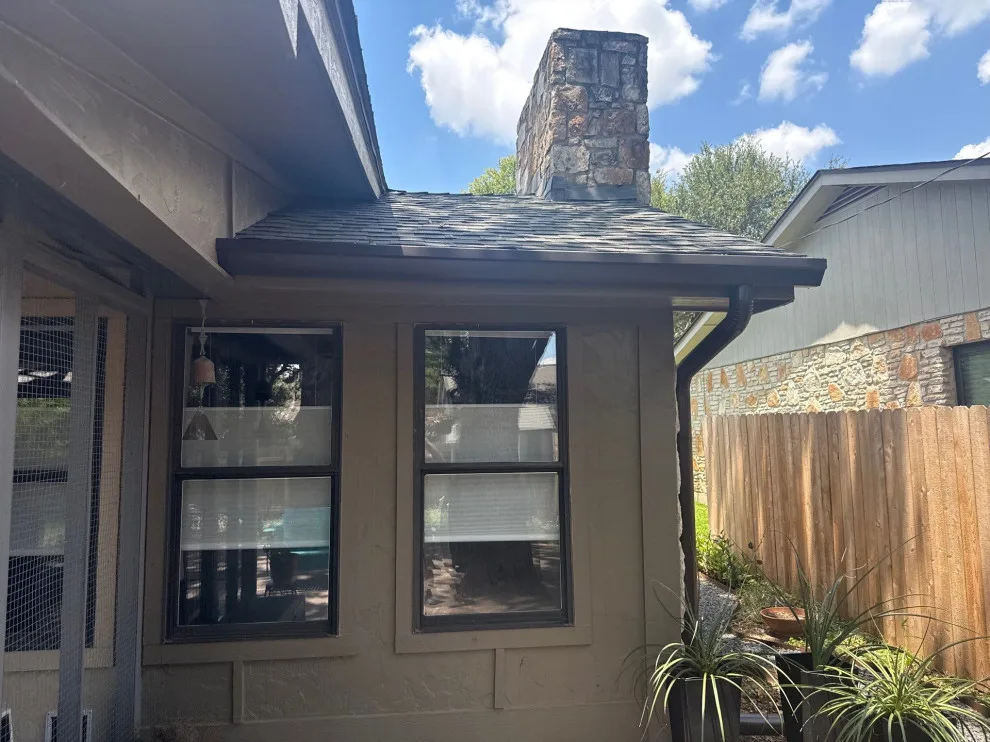 6-Inch Straight Gutters with LeafBlaster Pro and Rain Chain by Austin Gutter King - Photo 2