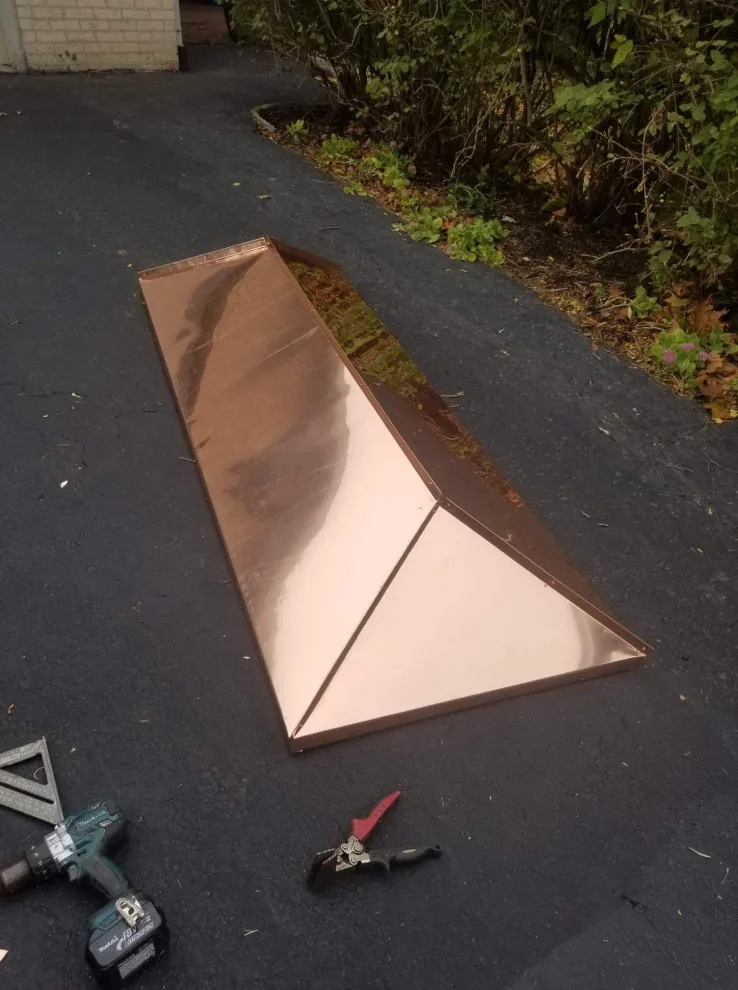 Chicago copper chimney cover by Optimal Copper Gutters & Roof Chicago - Photo 2
