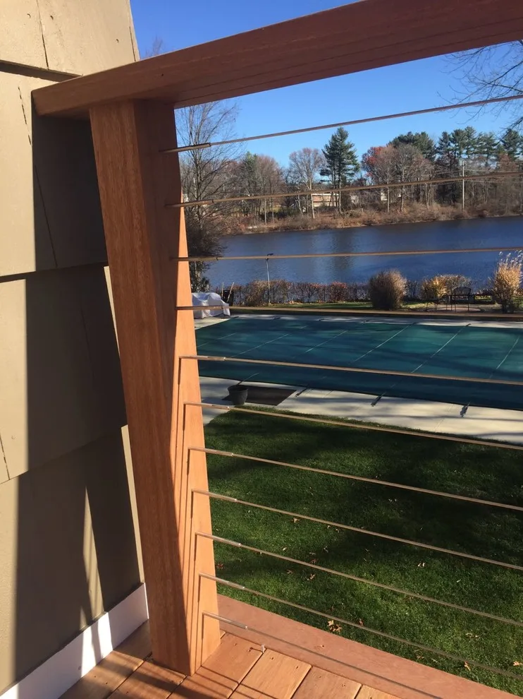 Tailored Mahogany Deck Featuring CableRail System by Loyalty Exterior Solutions - Photo 11