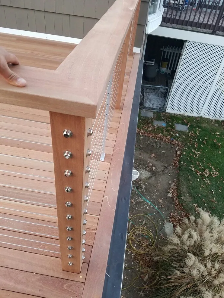 Tailored Mahogany Deck Featuring CableRail System by Loyalty Exterior Solutions - Photo 34