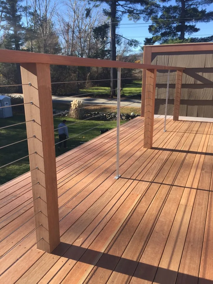 Tailored Mahogany Deck Featuring CableRail System by Loyalty Exterior Solutions - Photo 18