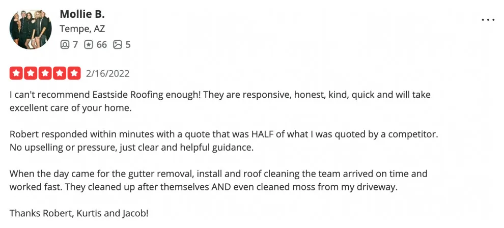 Client Feedback by Eastside Roofing Inc - Photo 12